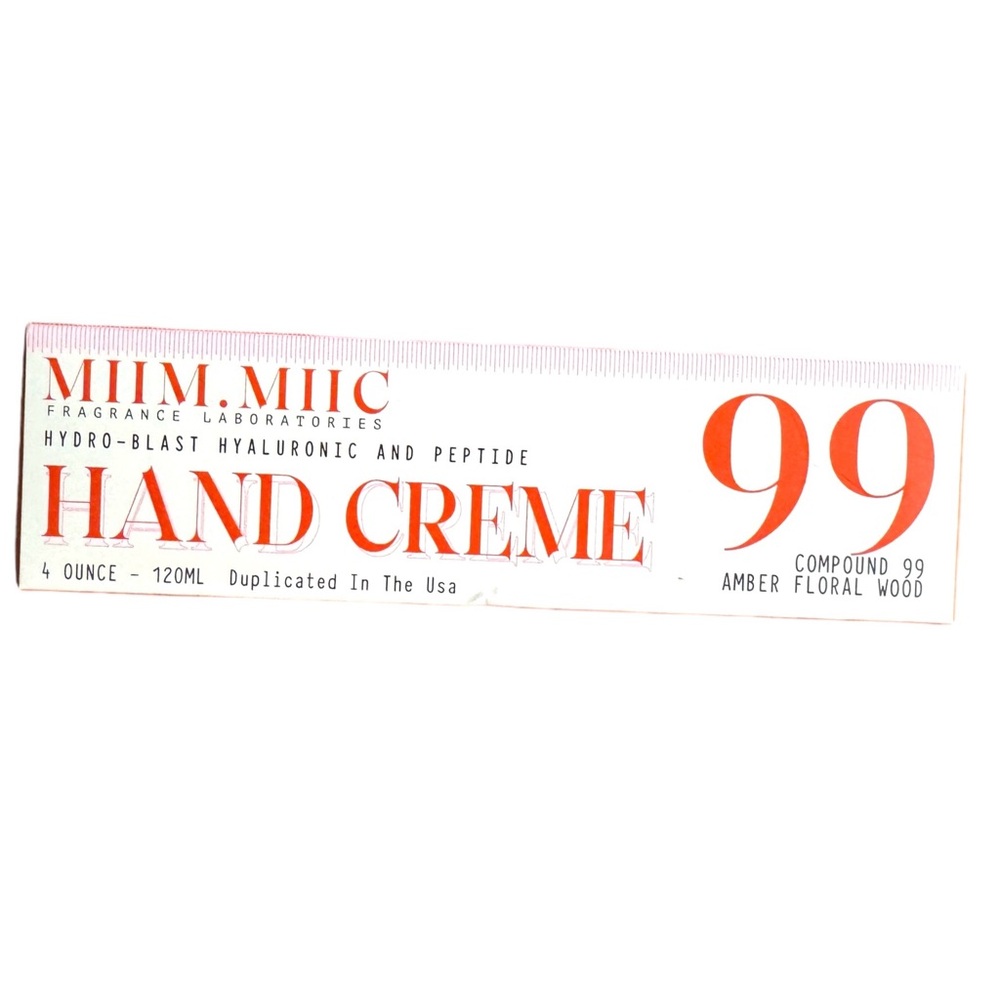 Miim Miic Compound 99 Amber Floral Wood Hand Crème, 4 Oz/120 mL